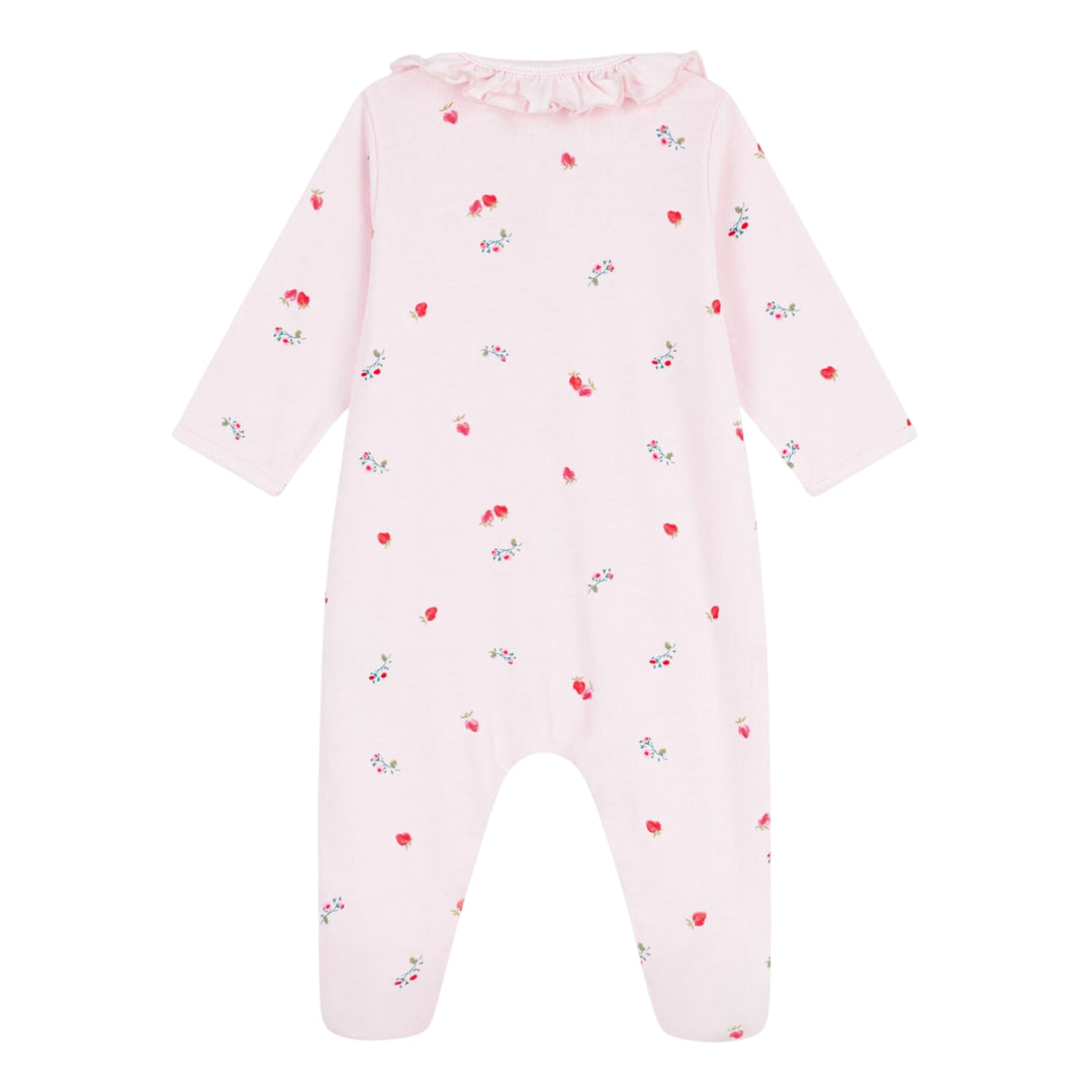 Petit Bateau Baby Girls Floral Pink Pyjama