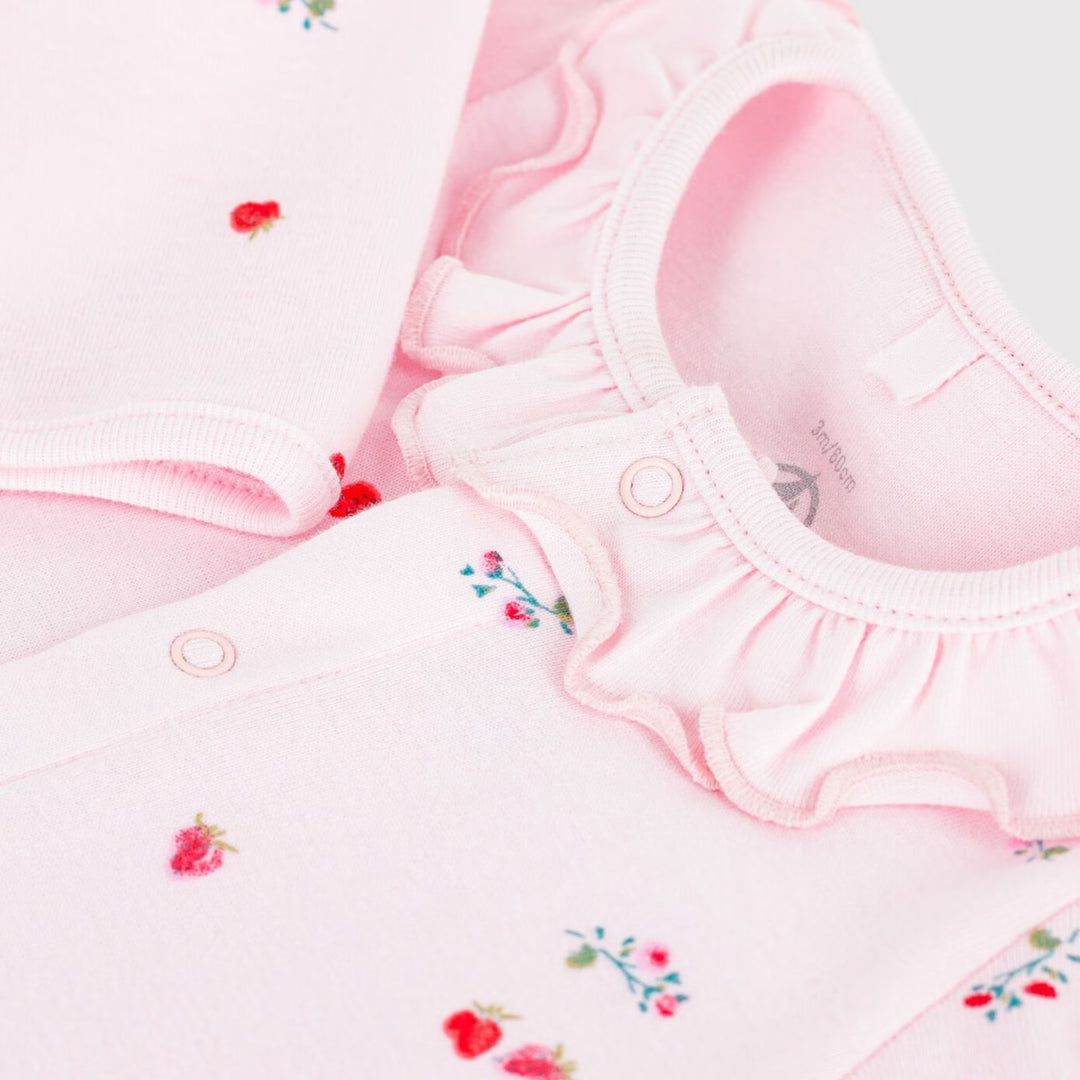 Petit Bateau Baby Girls Floral Pink Pyjama