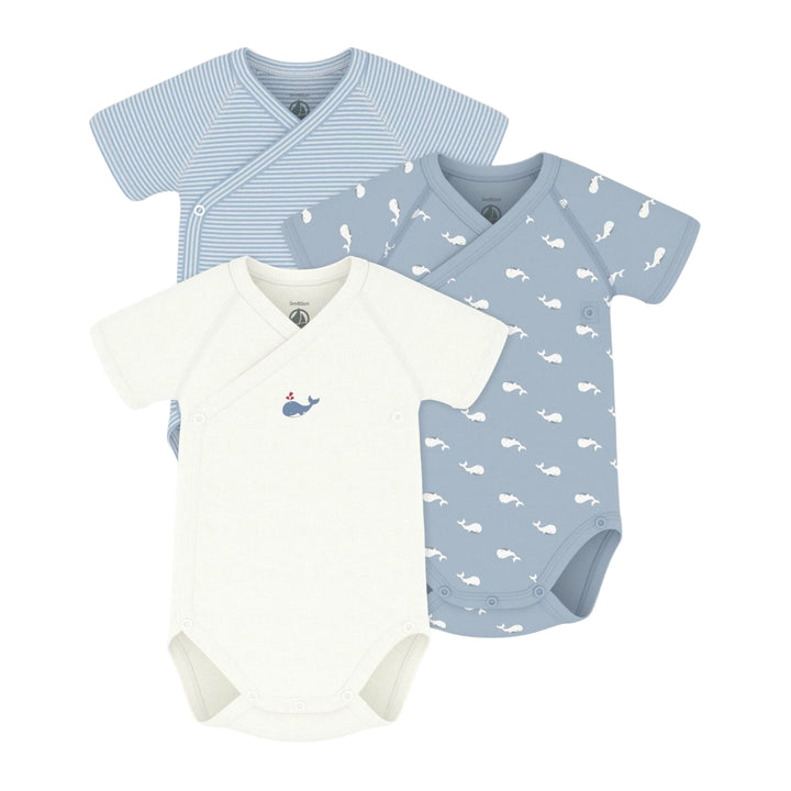 Petit Bateau Baby Boys Printed Set of 3 Bodysuits