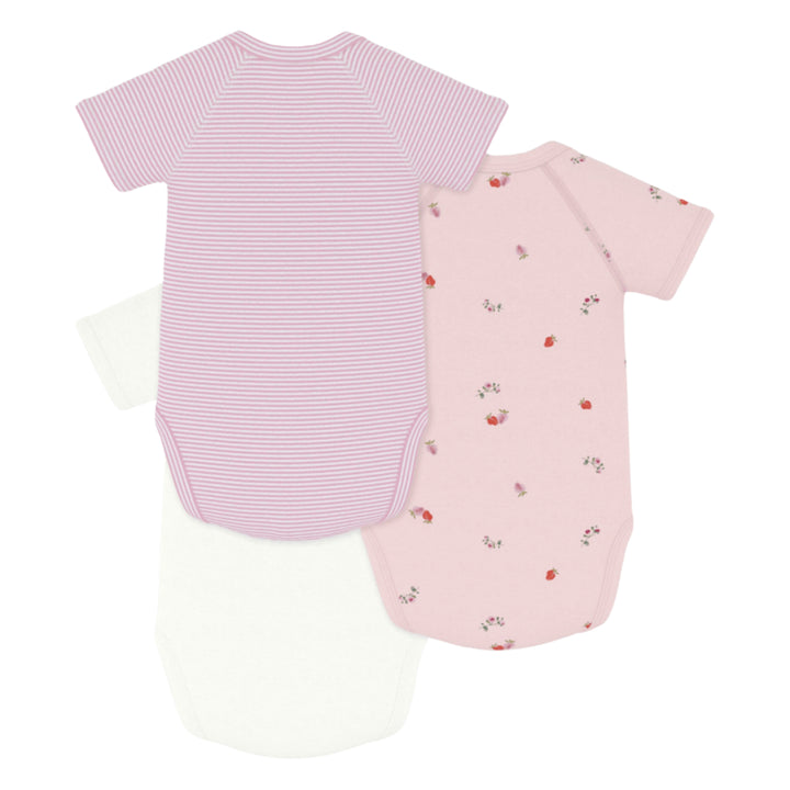 Petit Bateau Baby Girls Printed Set of 3 Bodysuits