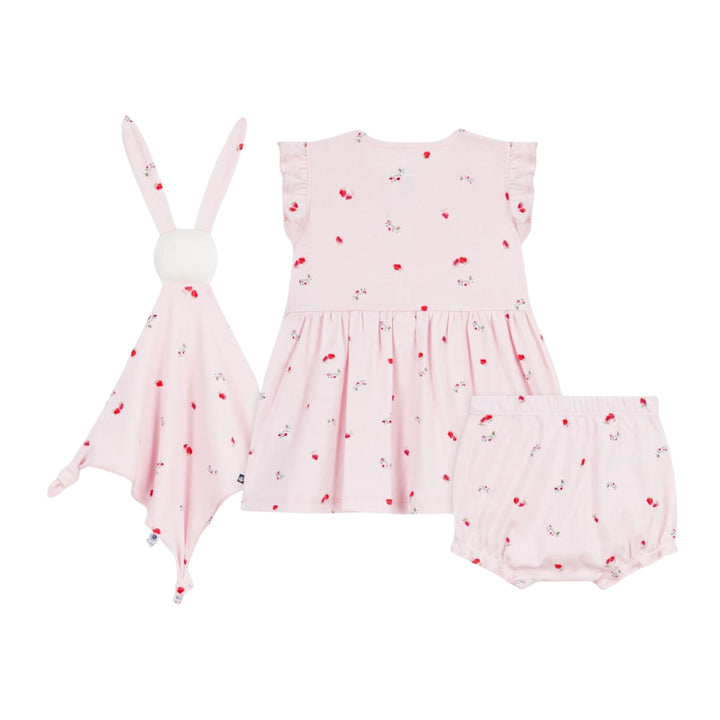 Petit Bateau Baby Girls Three-Piece Floral Ensemble