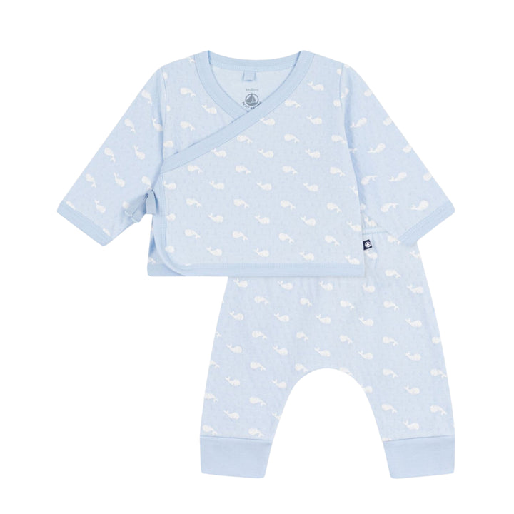 Petit Bateau Baby Two-Piece Whale Ensemble