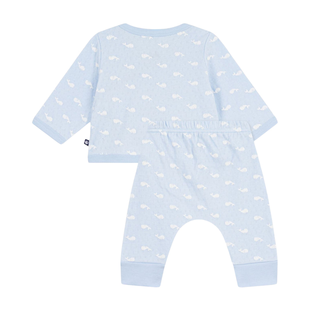 Petit Bateau Baby Two-Piece Whale Ensemble