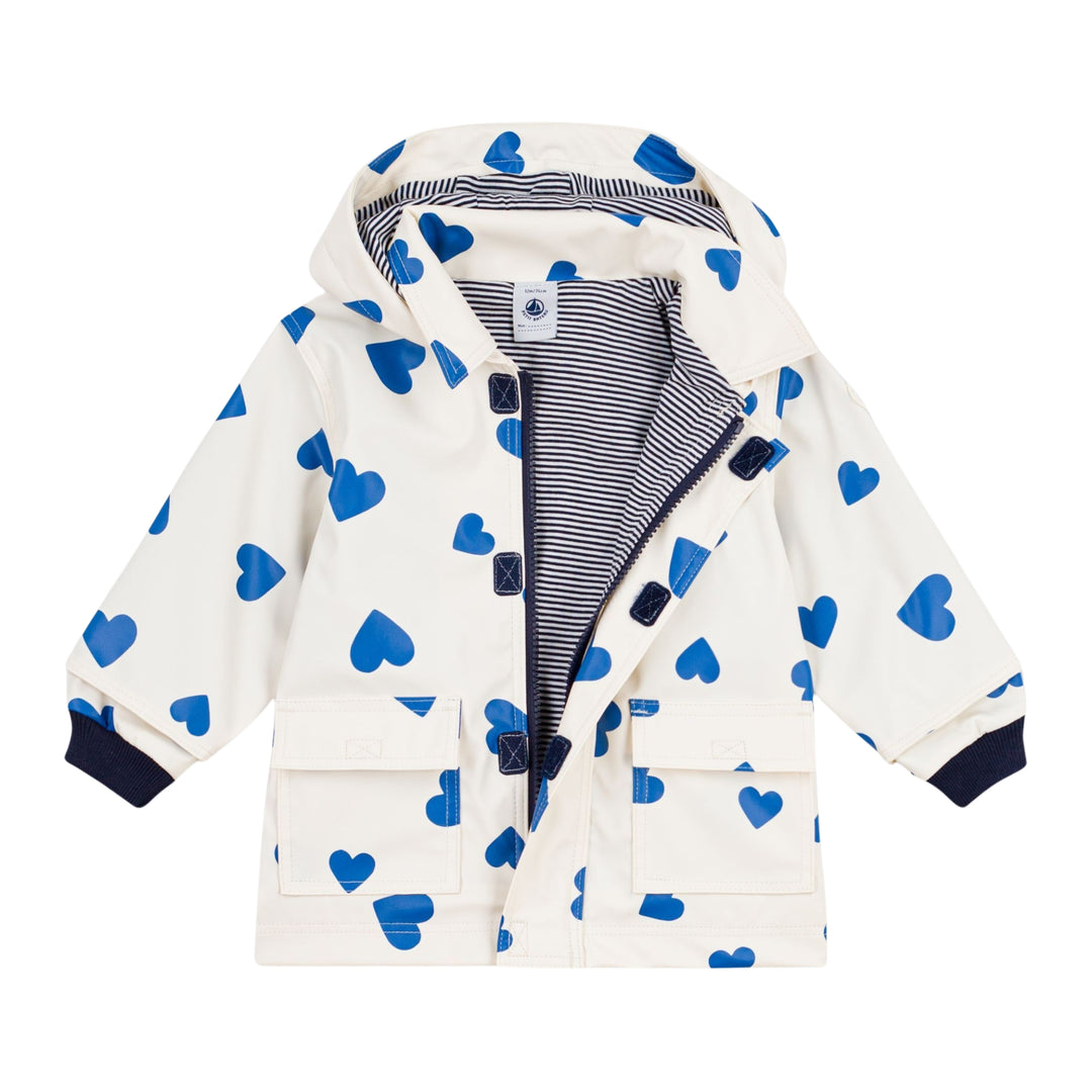 Petit Bateau Baby Girls Ivory Raincoat