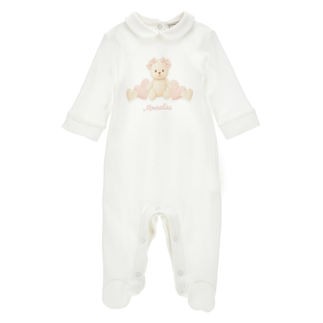 Monnalisa Baby Girls Bear Hearts Pyjama