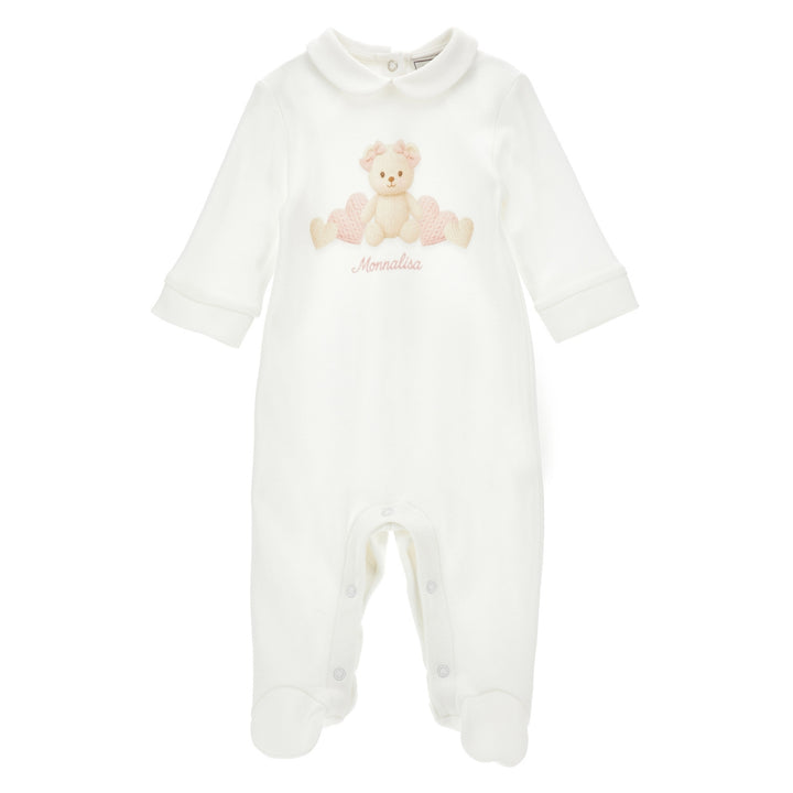 Monnalisa Baby Girls Bear Hearts Pyjama