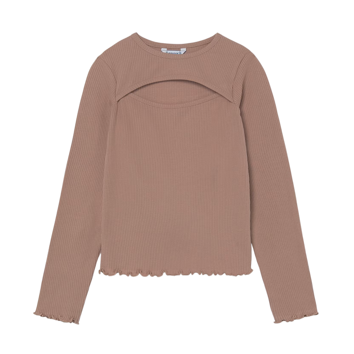 Mayoral Pink Ribbed Shirt