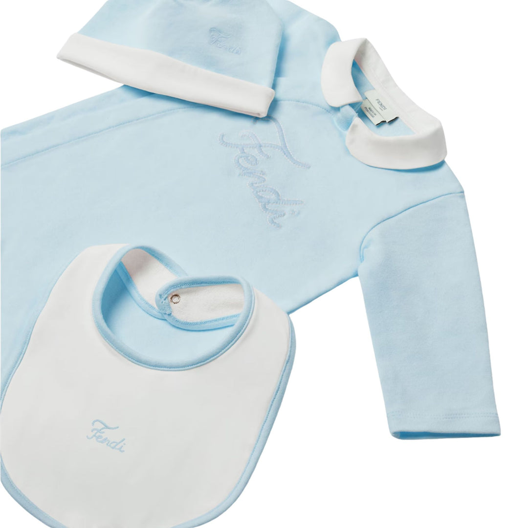 Fendi Baby Boys Blue Pyjama Ensemble