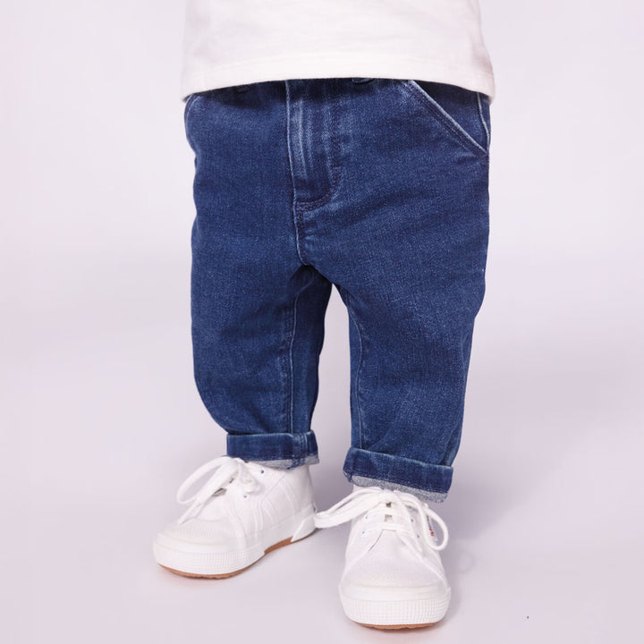 Petit Bateau Baby Boys Blue Jeans