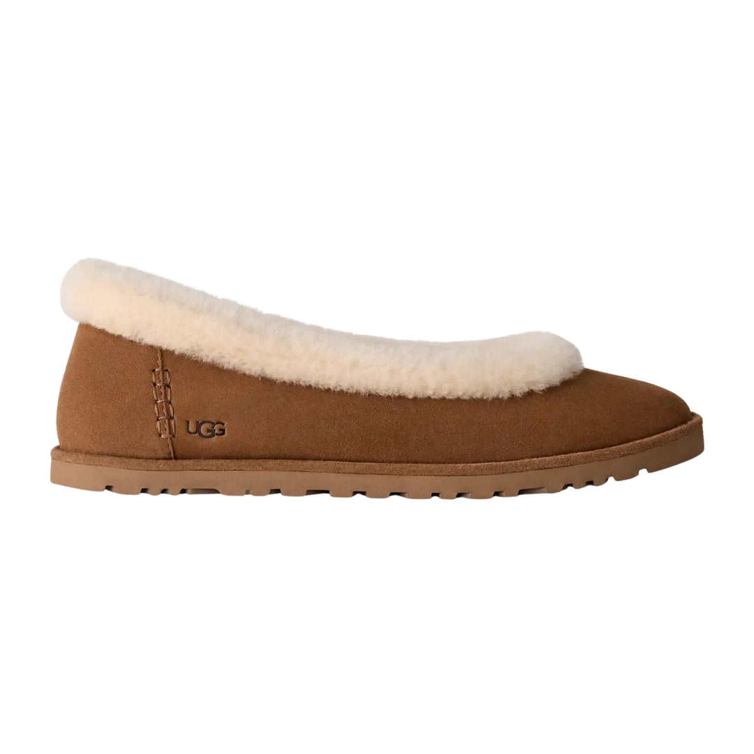 UGG Womens Zora Ballet Flat Chestnut