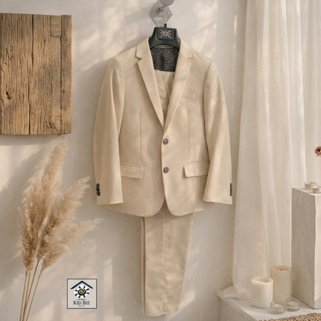 Soul of London Beige Slim Suit