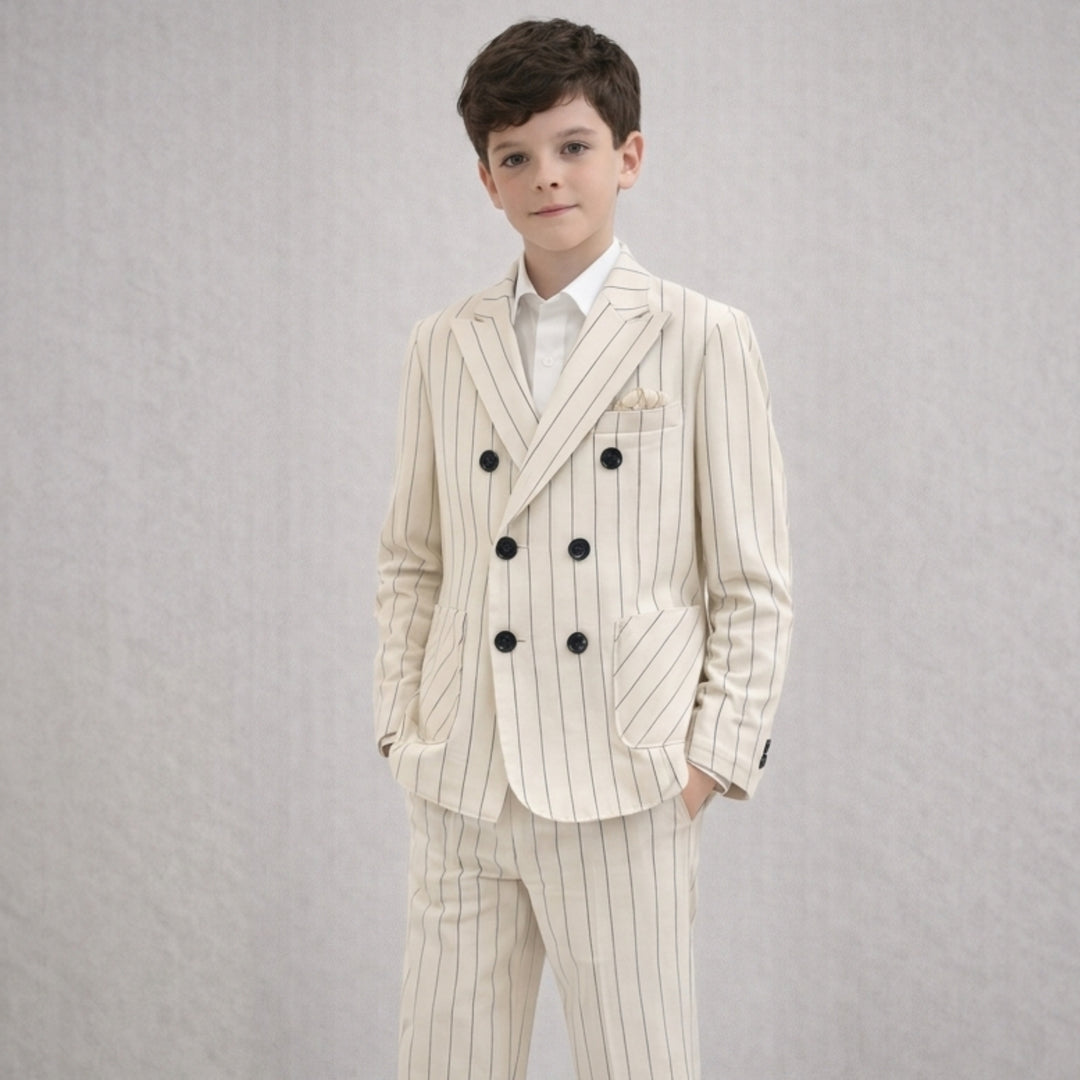 Emanuel Pris Pinstripe Suit