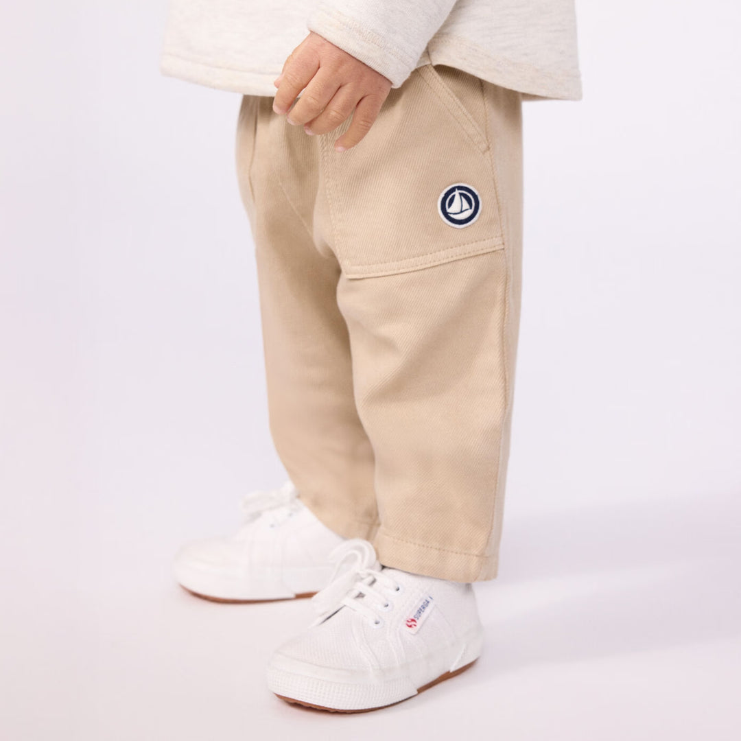 Petit Bateau Baby Boys Beige Pants