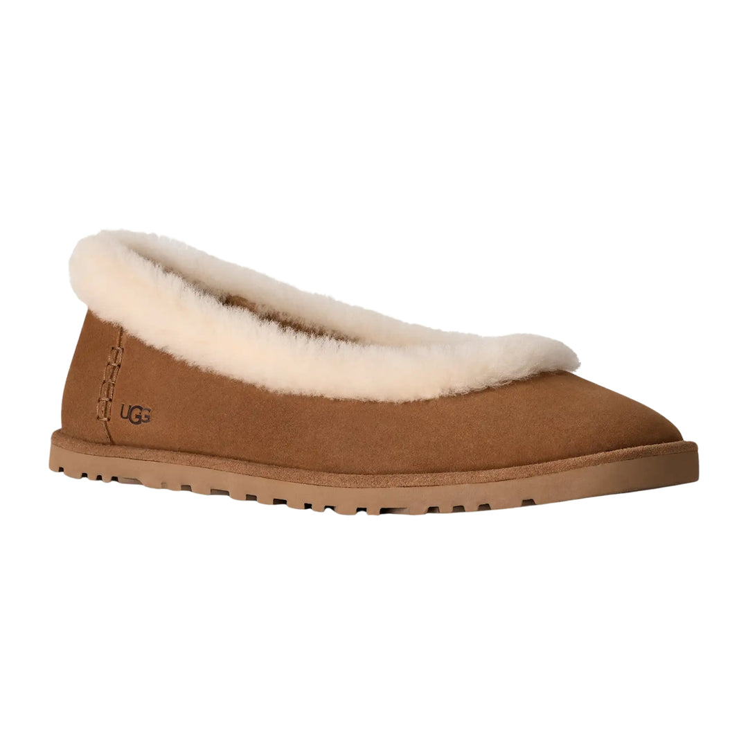 UGG Womens Zora Ballet Flat Chestnut