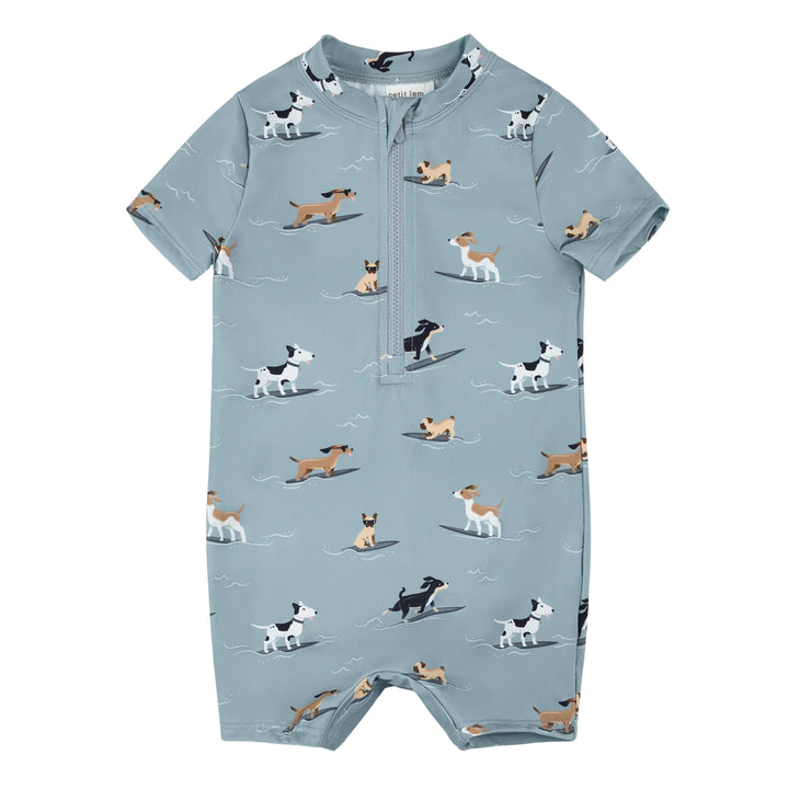 Petit Lem Baby Boys Surfing Pups Swimsuit
