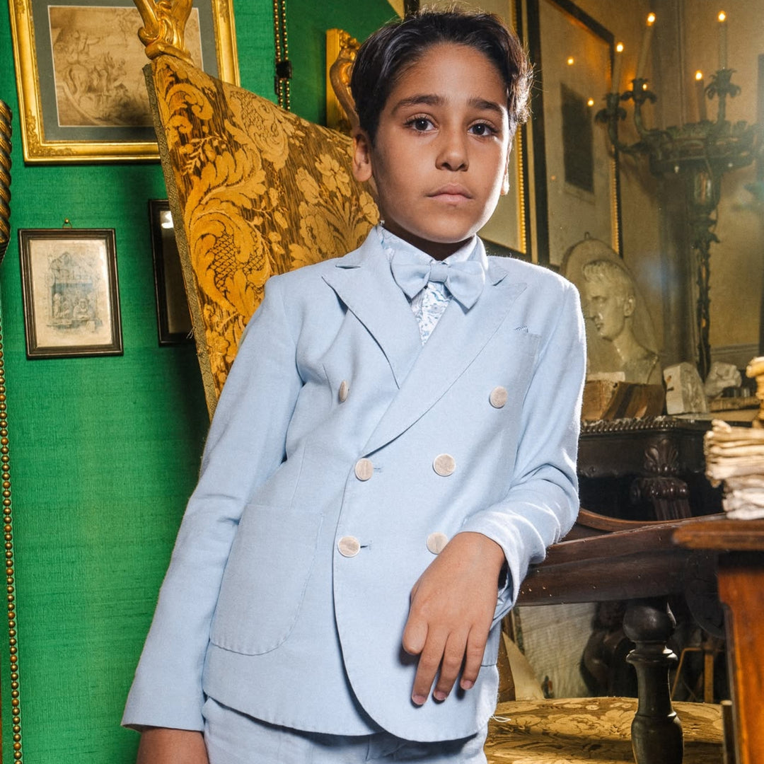 Emanuel Pris Blue Stitch Suit