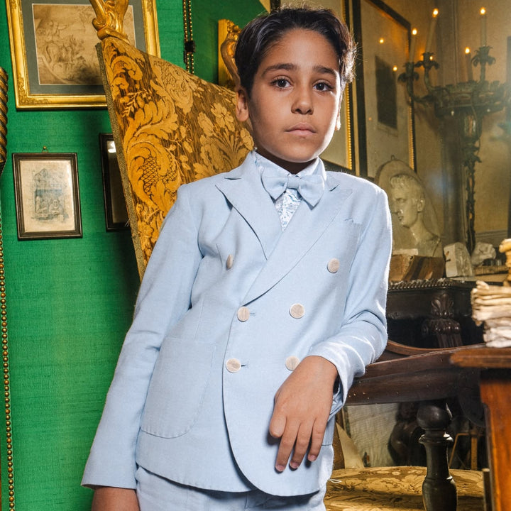 Emanuel Pris Blue Stitch Suit