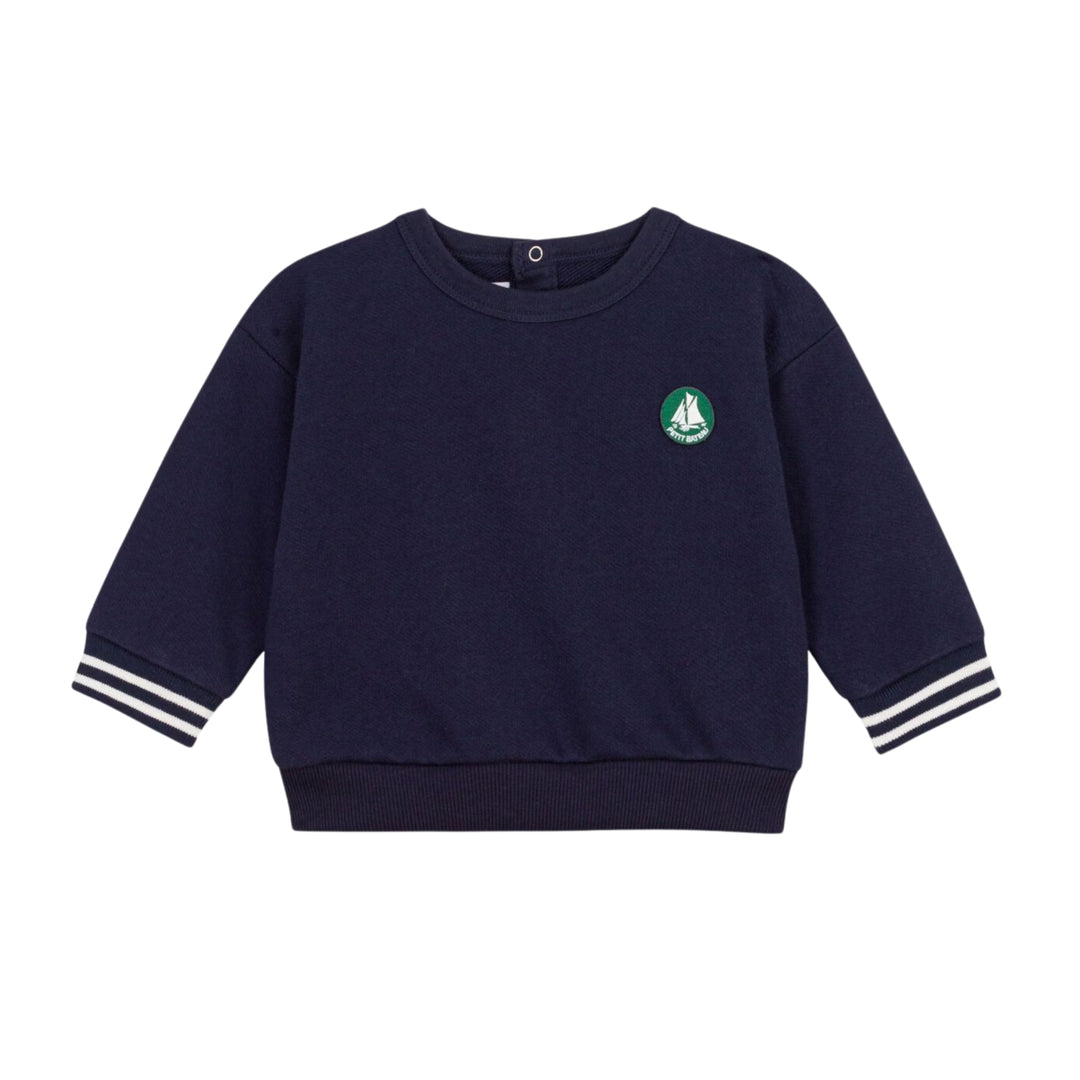Petit Bateau Baby Boys Navy Sweatshirt