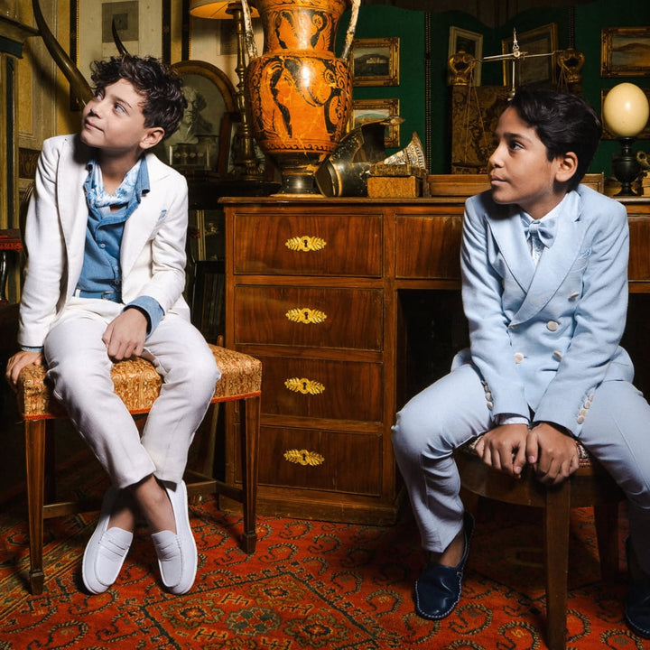 Emanuel Pris Blue Stitch Suit