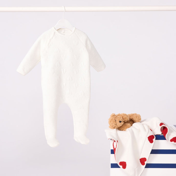 Petit Bateau Baby Heart Puff Pyjama