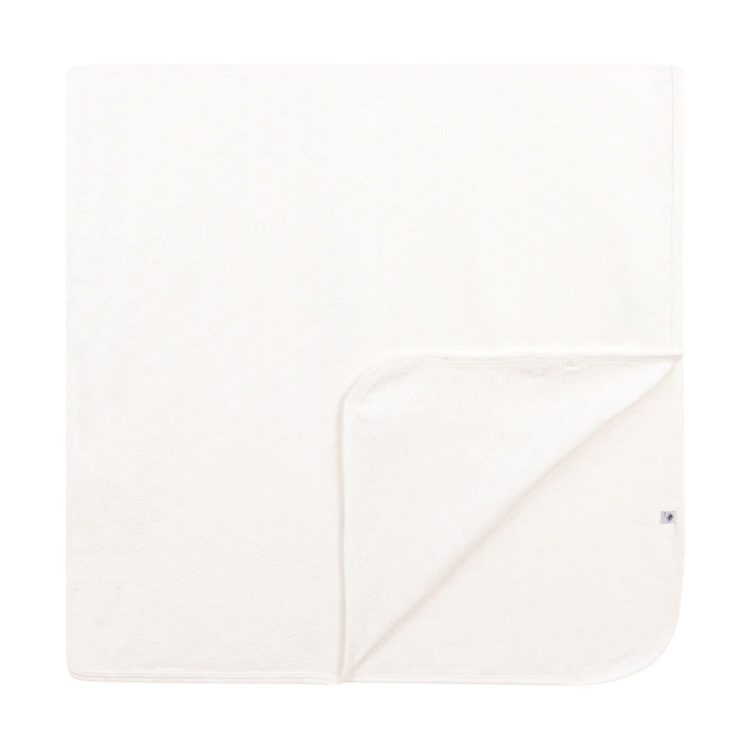 Petit Bateau Baby Openwork Hearts Blanket