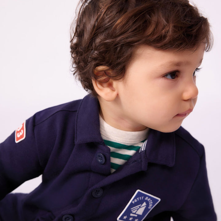Petit Bateau Baby Boys Polo Romper