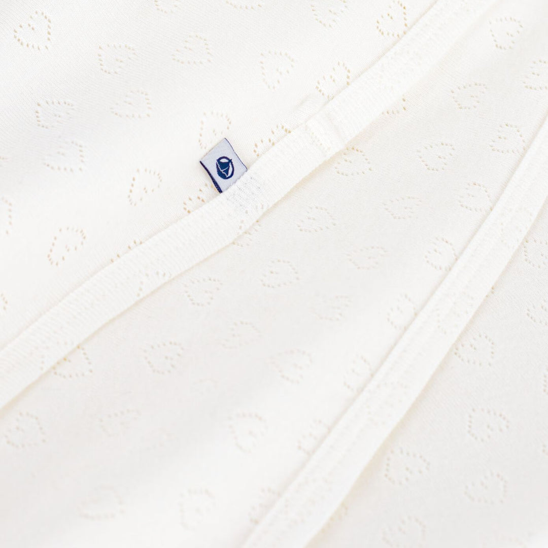 Petit Bateau Baby Openwork Hearts Blanket