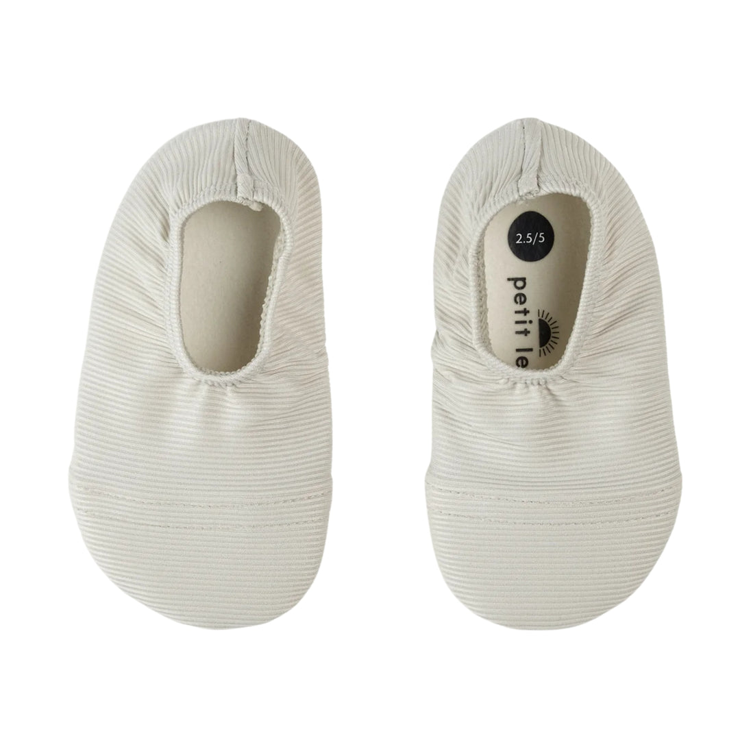 Petit Lem Baby Grey Ribbed Swim Slippers