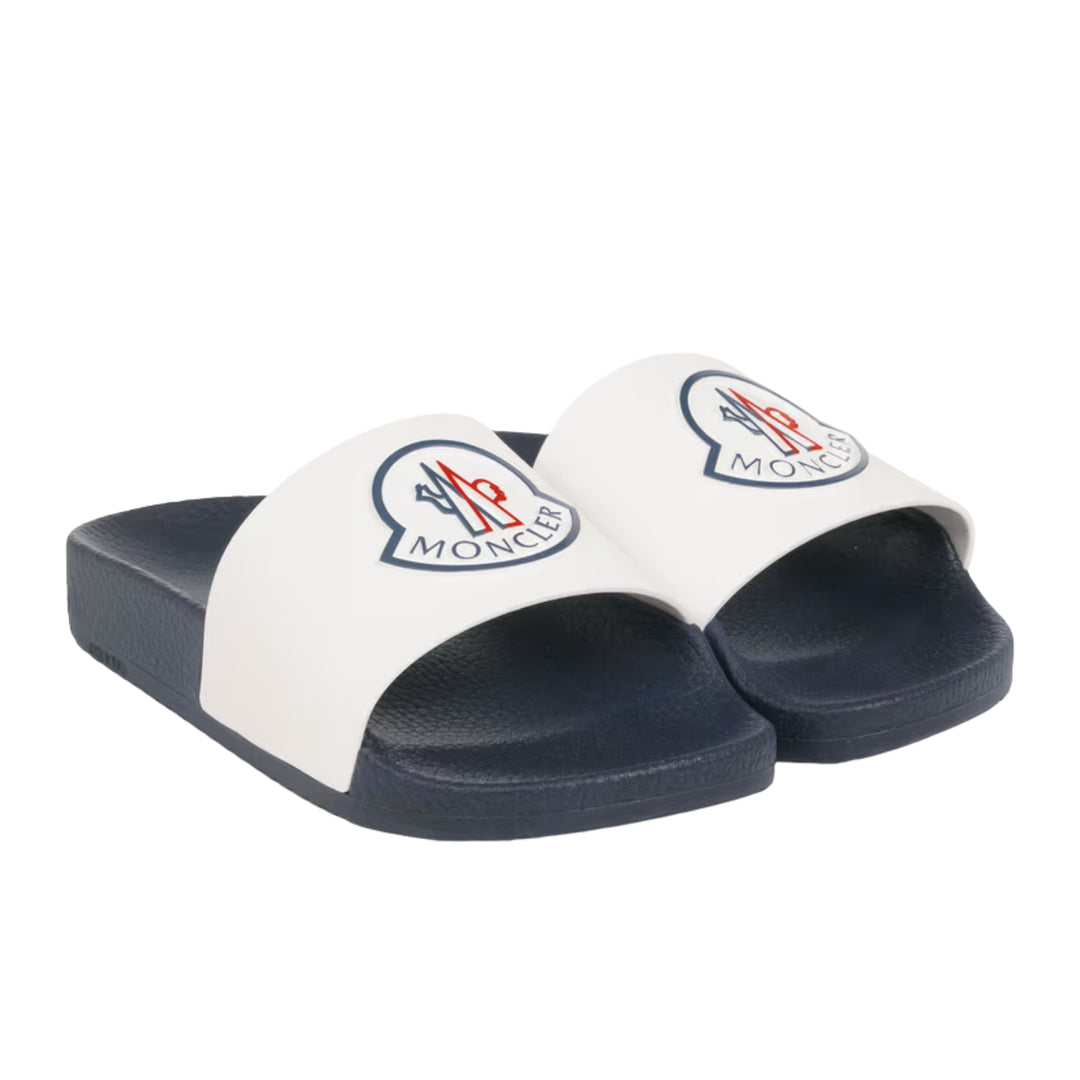 Moncler Petit Basile Navy Slides