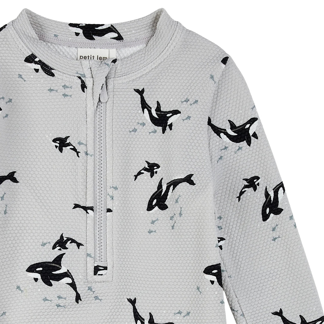 Petit Lem Baby Boys Orcas Swimsuit