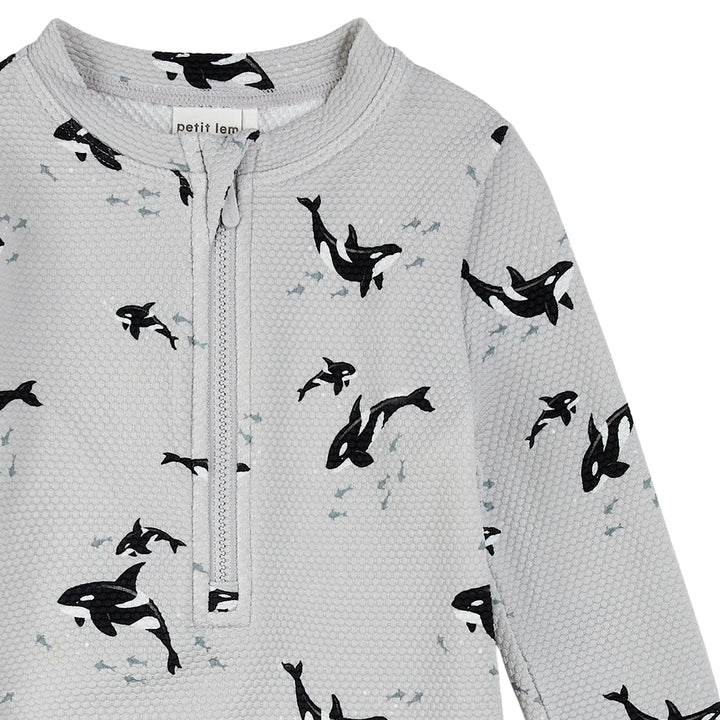 Petit Lem Baby Boys Orcas Swimsuit