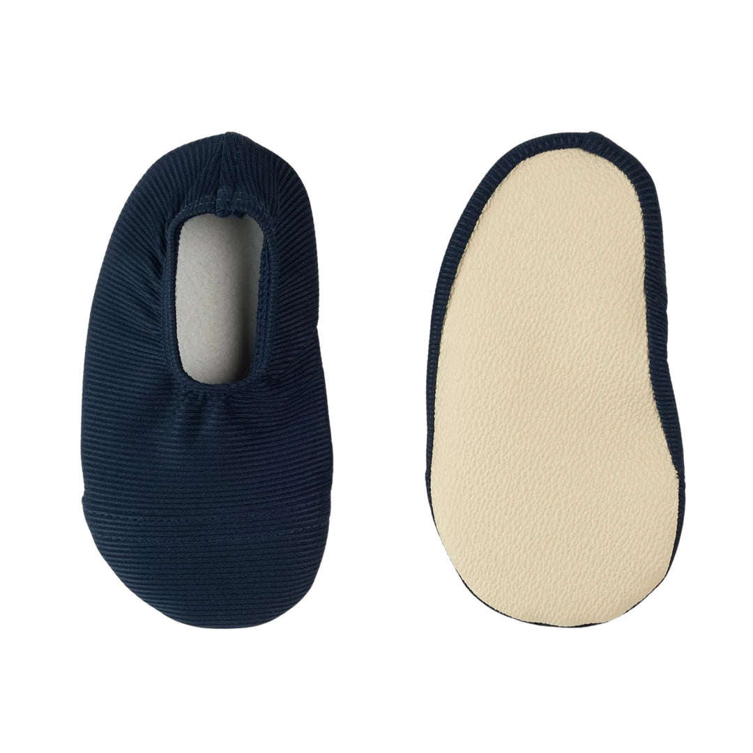 Petit Lem Baby Boys Navy Ribbed Swim Slippers