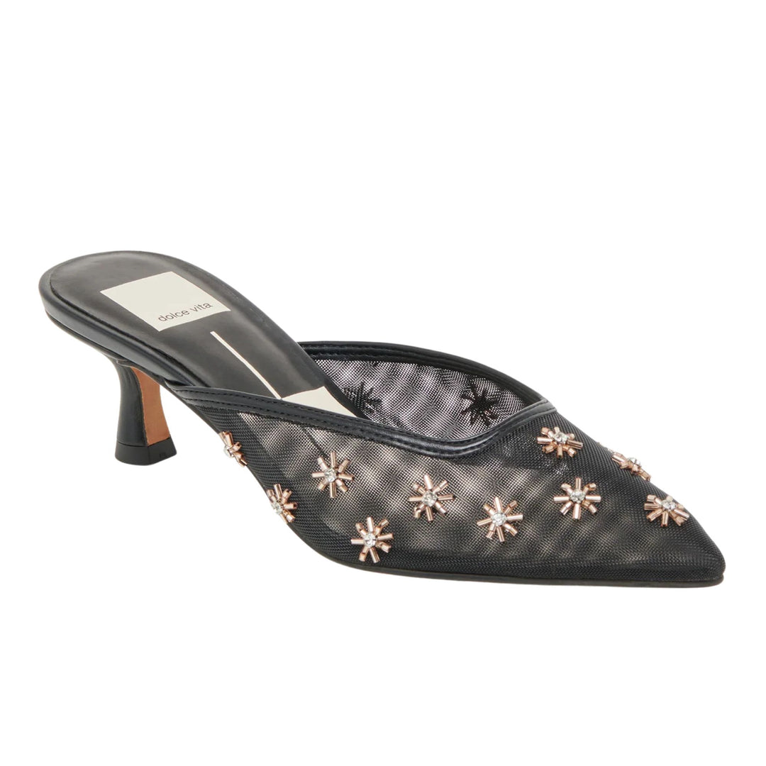 Dolce Vita Womens Clara Black Kitten Heels
