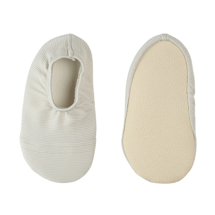 Petit Lem Baby Grey Ribbed Swim Slippers
