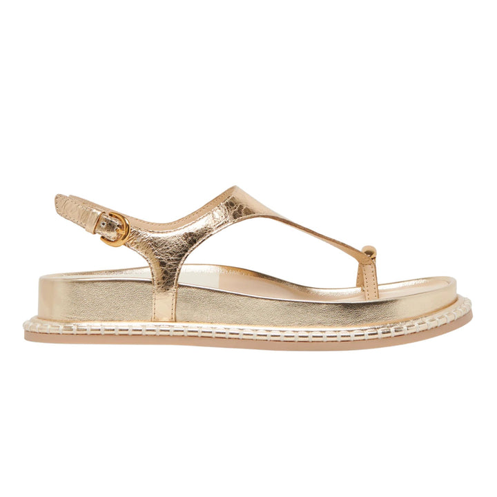 Dolce Vita Womens Stefan Gold Sandals