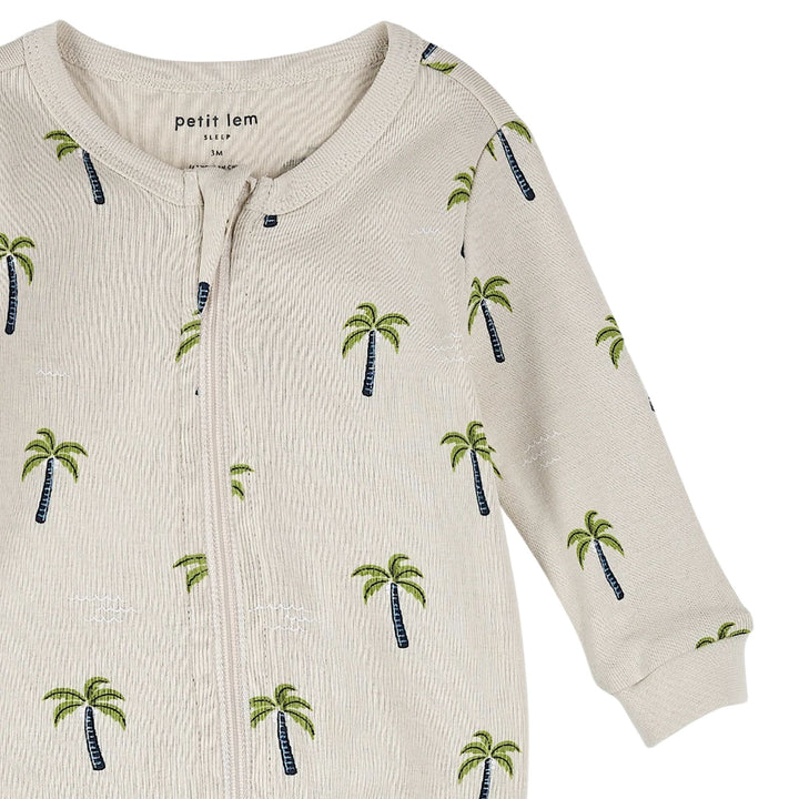 Petit Lem Baby Boys Palm Trees Sleeper