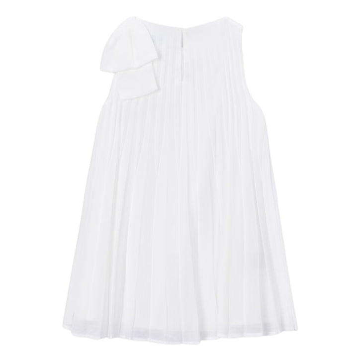 Mayoral Pleated Shoulder Bow Dress