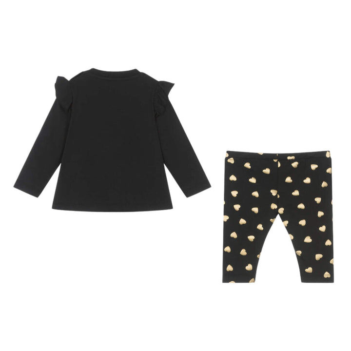 Moschino Baby Girls Black & Gold Ensemble
