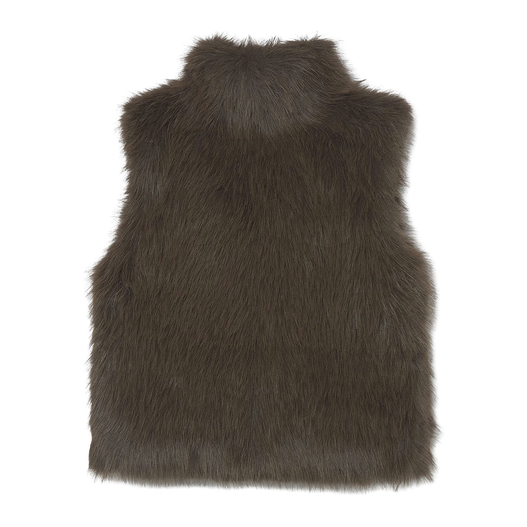 Mayoral Brown Faux Fur Vest