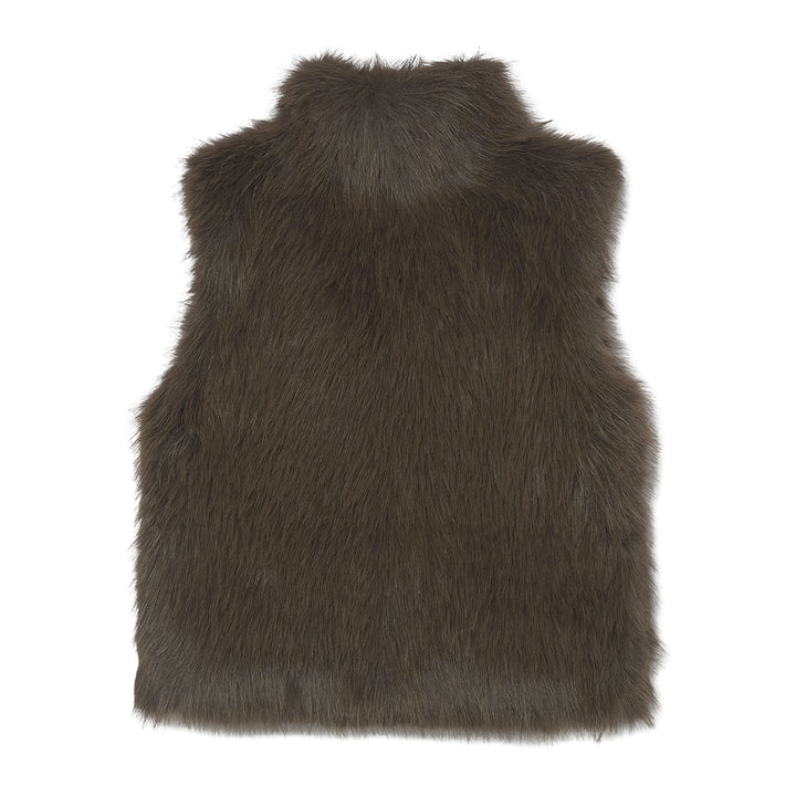 Mayoral Brown Faux Fur Vest