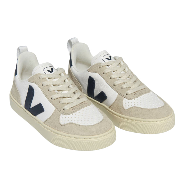 Veja V-10 Laces Leather White Nautico Almond