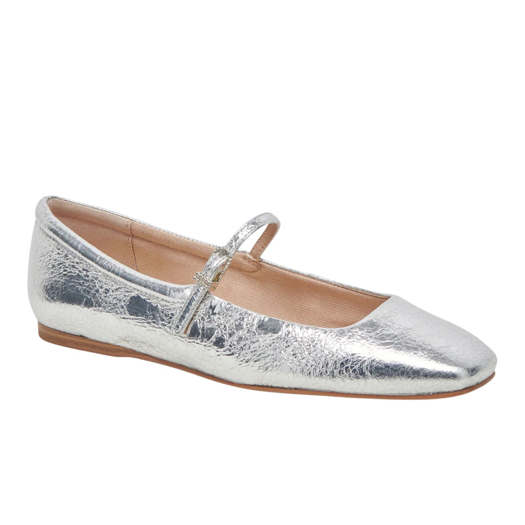 Dolce Vita Womens Reyes Silver Distressed Mary Janes
