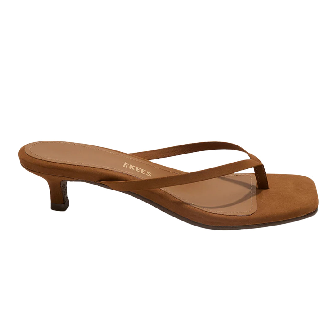 TKEES Womens Square Toe Julia Suede Camel