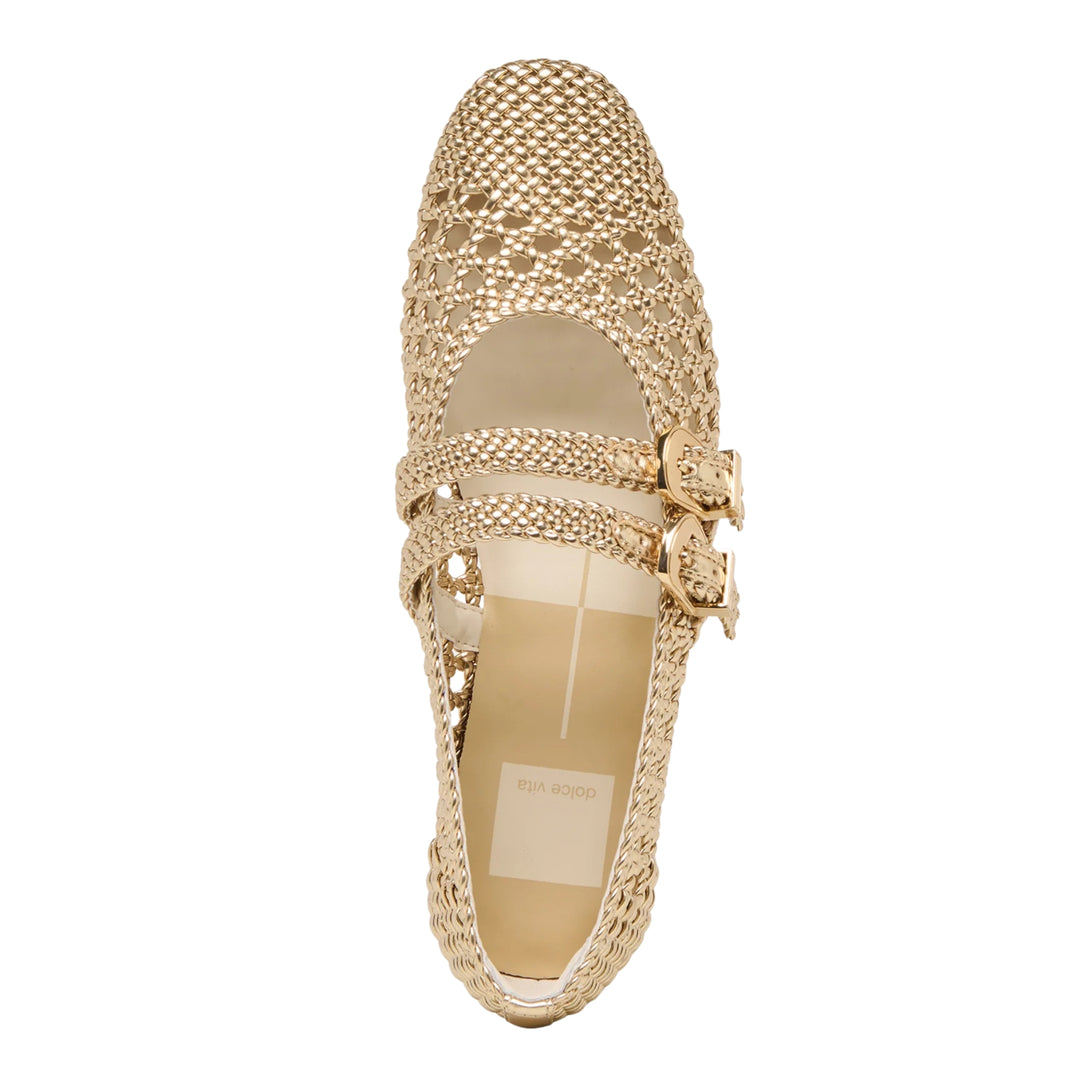 Dolce Vita Womens Baylee Woven Gold Stella