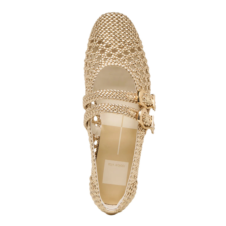 Dolce Vita Womens Baylee Woven Gold Stella