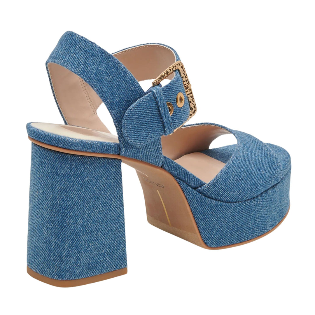 Dolce Vita Womens Bobby Blue Denim Heels