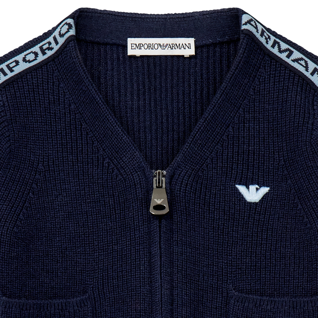 Emporio Armani Baby Boys Navy Cardigan