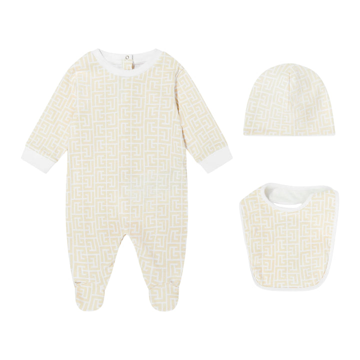 Balmain Baby 4G Beige Pyjama Ensemble