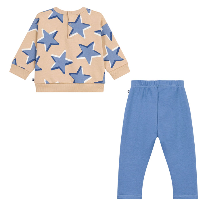 Petit Bateau Baby Boys Blue Stars Ensemble
