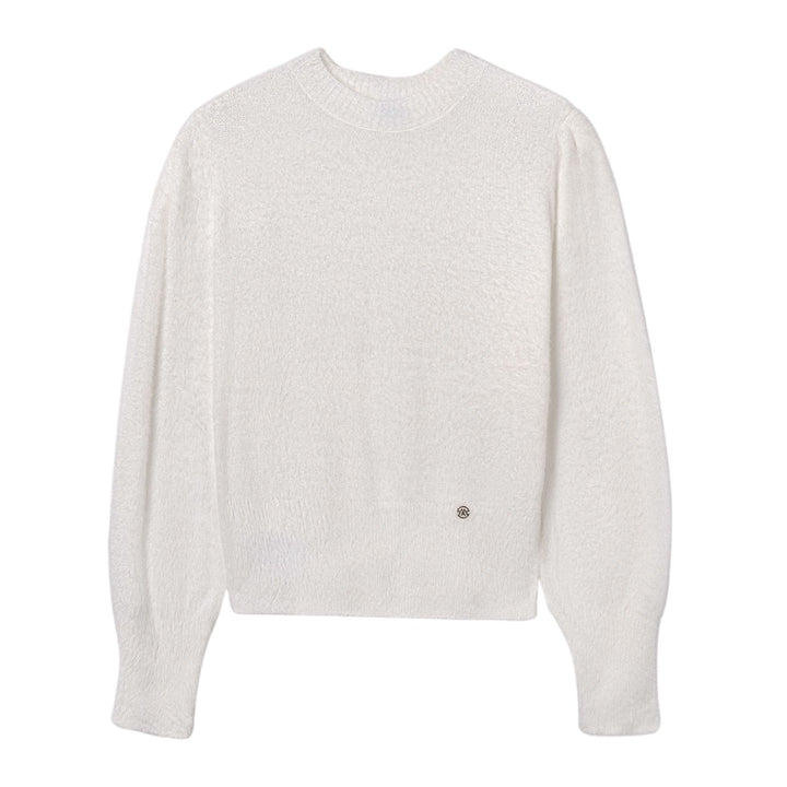 Mayoral Faux Fur White Sweater
